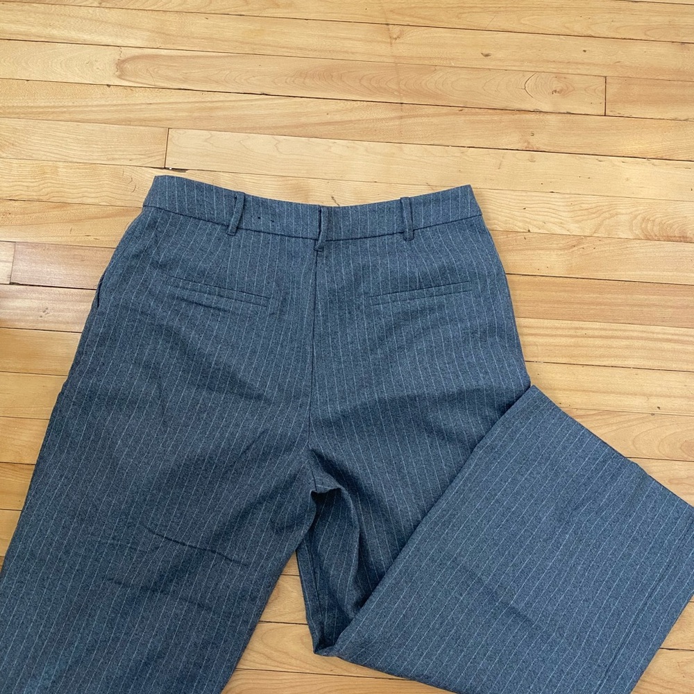 Charcoal Pinstripe Winter Trousers - Picture 5 of 8